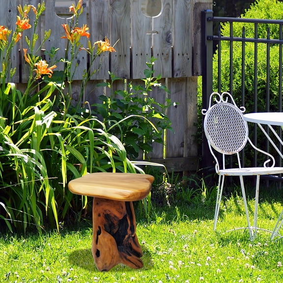 Natural Tree Stump Stool Live Edge Cedar Wood Stand, Stool, Garden , Side Table, Coffee Table