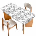 thumbnail image 1 of Natural Trees Branches Table Cloths for 5 Foot Rectangle Tables, Colored Birds Vintage Rustic Patio Waterproof Elastic Fitted Tablecloths, Washable Rectangular Table Cover for Camping, 1 of 8