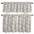 thumbnail image 1 of Natural Trees Kitchen Curtains Sets for Windows 36 Inch Length, Colored Birds on Branches Retro Rustic Rod Pocket Window Treatments Tier Curtains and Valances Set for Bedroom/Bathroom, 1 of 8