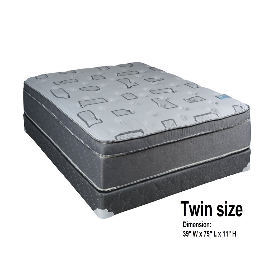 Natural Trophy Medium Plush Eurotop (Pillowtop) Mattress Set with