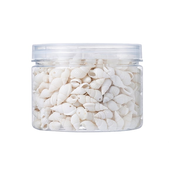 Natural Trumpet Shell Beads Spiral Shell Seashell Color 19-21x10-11x8-9mm Hole: 1mm 400pcs/box