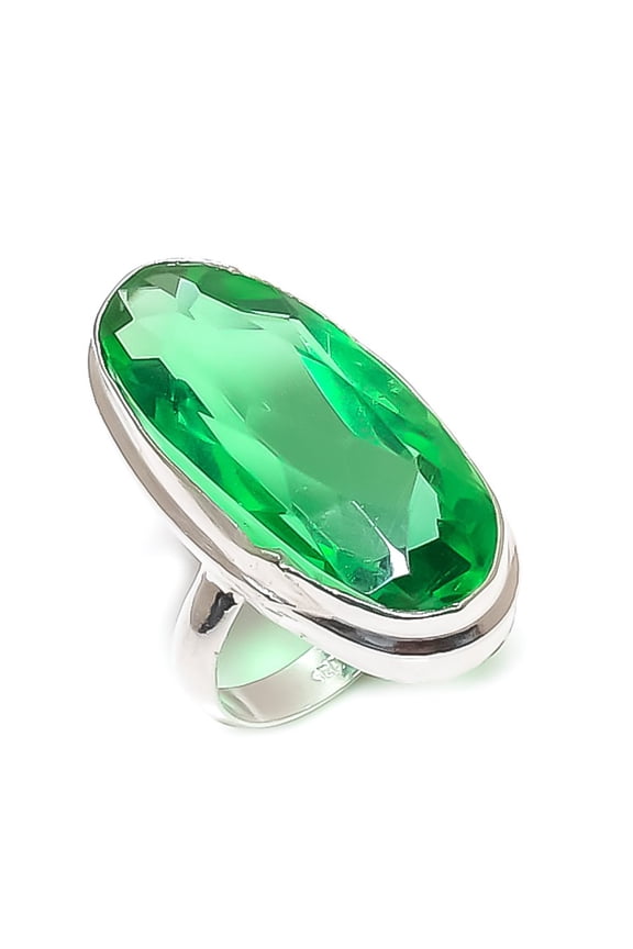 Natural Tsavorite Gemstone 925 Sterling Silver Jewelry Ring Size 5.5