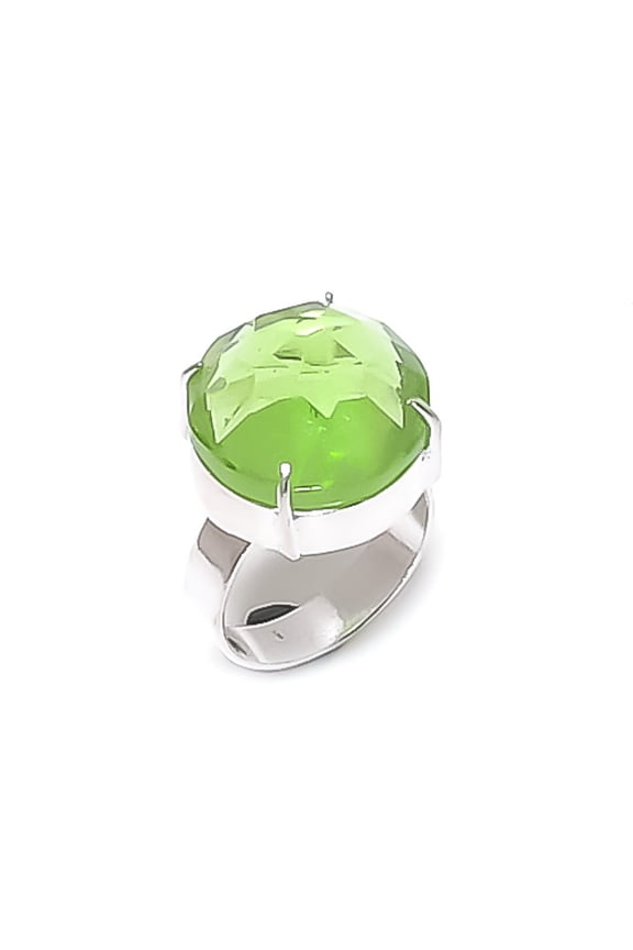 Natural Tsavorite Gemstone Handmade 925 Sterling Silver Jewelry Ring Size 7