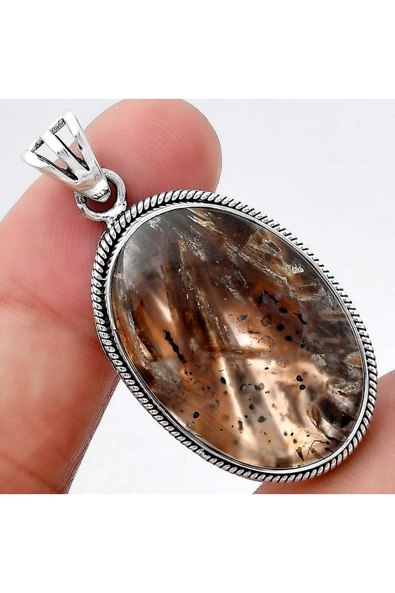 Natural Tube Agate - Turkish 925 Sterling Silver Pendant Jewelry P-1056 SDP156166