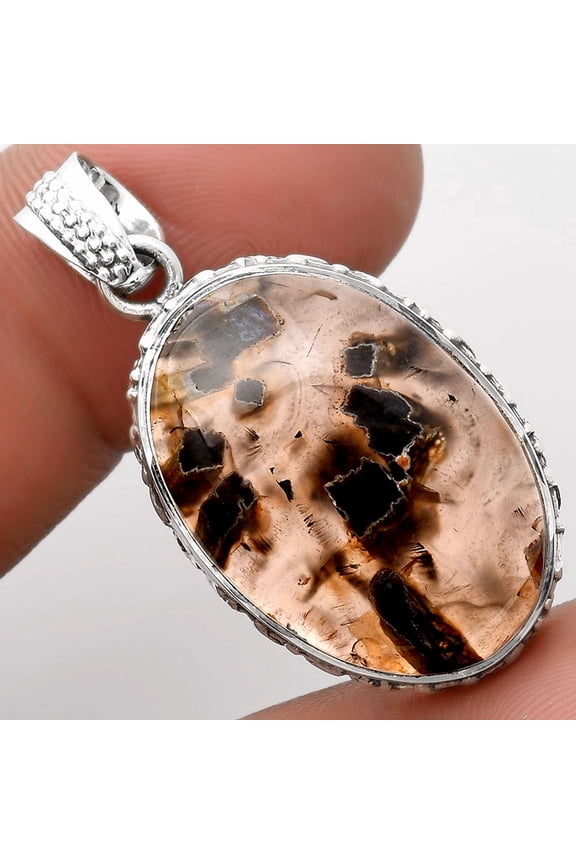 Natural Tube Agate - Turkish 925 Sterling Silver Pendant Jewelry P-1060 SDP106763