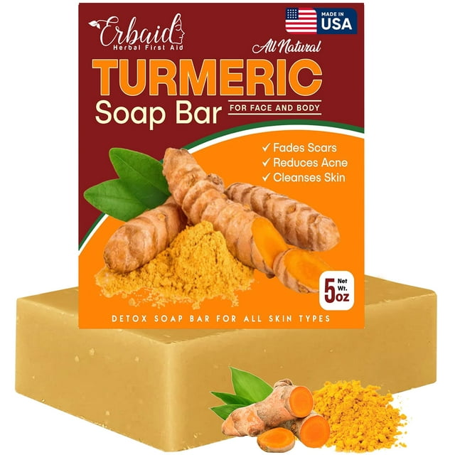 Natural Turmeric Soap Bar for Face & Body Turmeric Skin Brightening