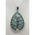thumbnail image 1 of Natural Turquoise Chakra Tree Necklace, 1 of 7