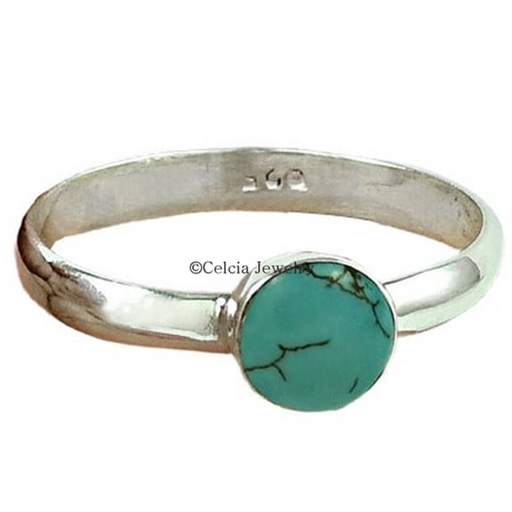 Natural Turquoise Healing Gemstone Ring, Pure 925k Sterling Silver Ring, Organic Ring, Exclusive Ring, Solitaire Ring, Proposal Ring, Ultimate Ring, Birthday Gifts For Women (turquoise, 7)