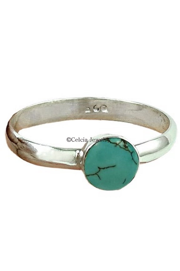 Natural Turquoise Healing Gemstone Ring, Pure 925k Sterling Silver Ring, Organic Ring, Exclusive Ring, Solitaire Ring, Proposal Ring, Ultimate Ring, Birthday Gifts For Women (turquoise, 7)