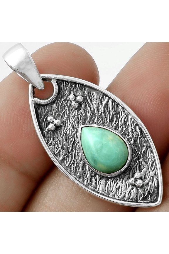 Natural Turquoise Magnesite 925 Sterling Silver Pendant Jewelry P-1524 SDP118146