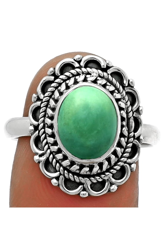 Natural Turquoise Magnesite 925 Sterling Silver Ring s.9 Jewelry R-1256 SDR176502