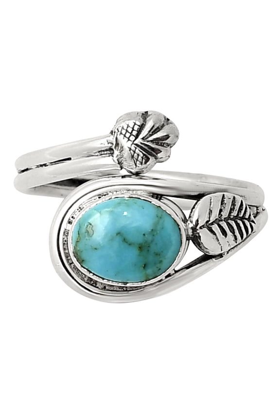 Natural Turquoise Morenci Mine 925 Sterling Silver Ring s.7 Jewelry R-1276 SDR249802