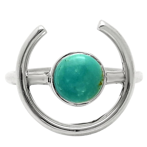 Natural Turquoise Nevada Aztec Mt 925 Sterling Silver Ring s.6 Jewelry R-1036 SDR249295