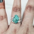 thumbnail image 1 of Natural Turquoise Ring, Rough Turquoise Ring, December Birthstone, Hammered Band Ring, 925 Sterling Silver, Womens Ring, Christmas, Thanksgiving, Handmade, Statement Jewelry, Rough Gemstone Jewelry, 1 of 5