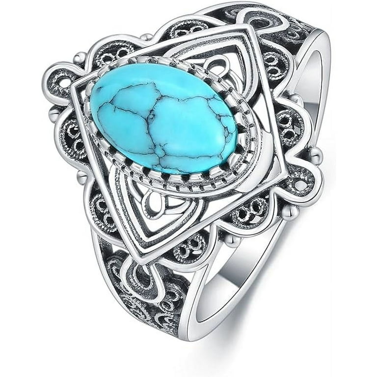 Statement turquoise rings for women discount