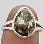 Natural Turtella Jasper - USA 925 Sterling Silver Ring s.8.5 Jewelry R-1008 SDR180302