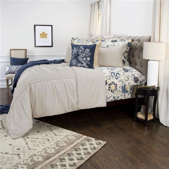 Natural Twin Size 100 Percent Cotton 300 Thread Count Washable Down Alternative Comforter