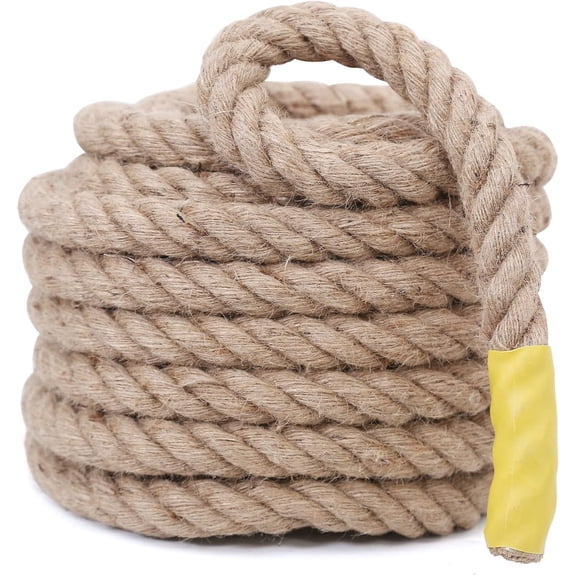 Natural Twisted Hemp Rope 1 1 2 Inch x 50 Feet