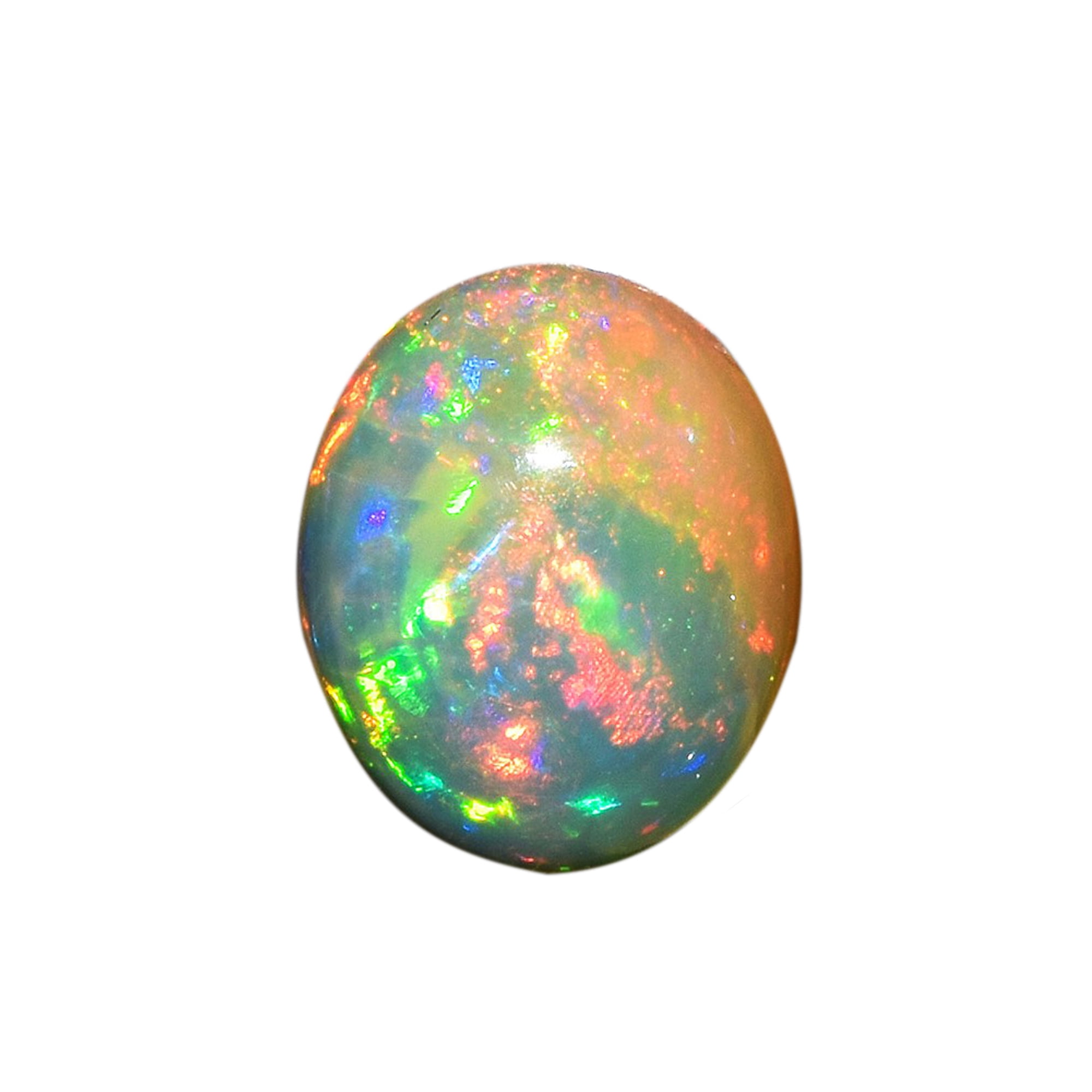 Natural Ultra Fire Ethiopian Opal Oval Cabochon Gemstone, Opal Rock Crystals, DIY-Crafts Jewelry Making Loose Supply, Chakra Healing Energy, Birthstone Gift for Her, Wire Wrapping Stone (1pcs)