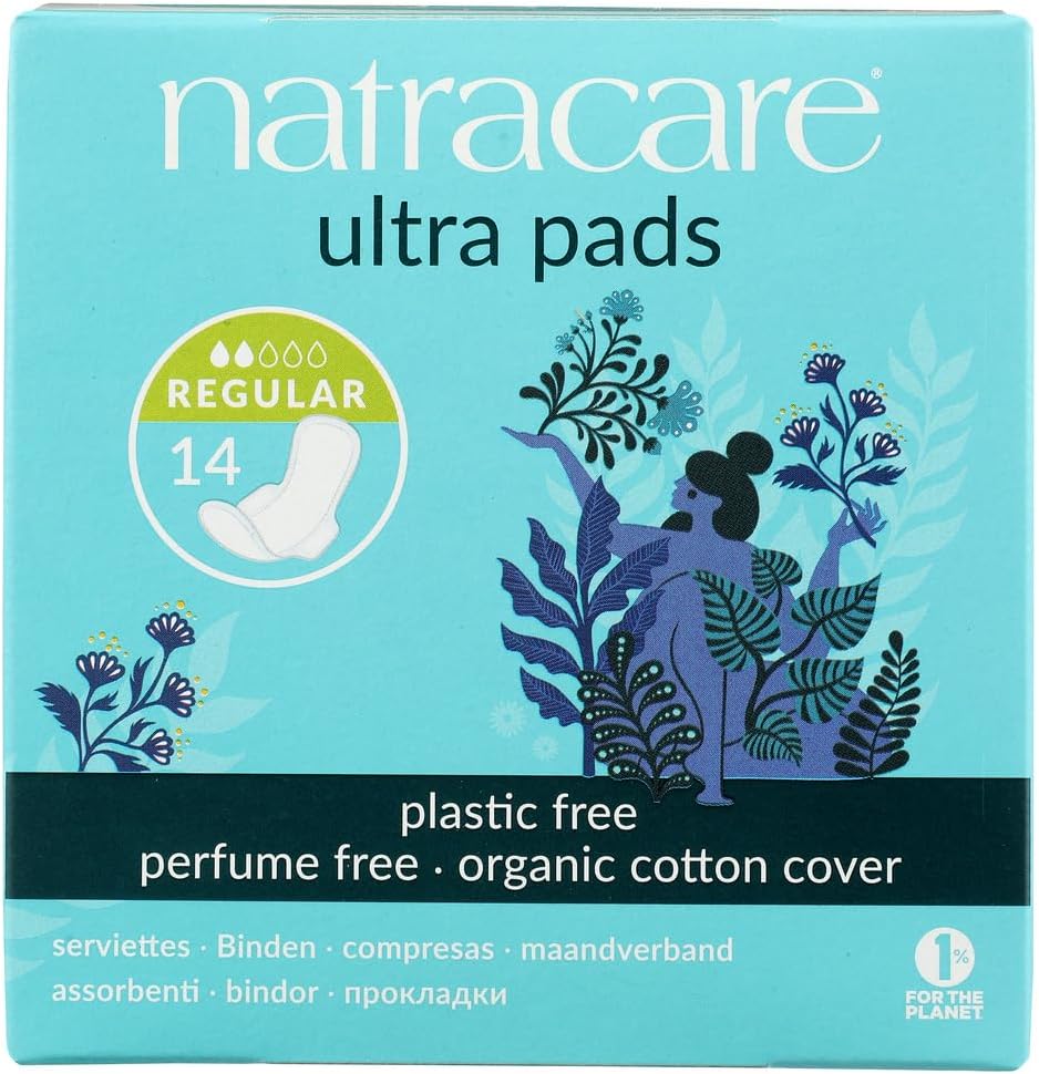 Natural Ultra Pads with Wings, Regular 14 ea (Pack of 6)