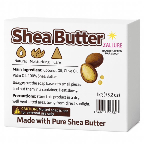 Natural Ultra-Pure Shea Butter Soap Base Melt & Pour : 2.23 Lbs