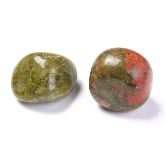 Natural Unakite Beads Healing Stones for Energy Balancing Meditation Therapy No Hole Nuggets Tumbled Stone Vase Filler Gems 22~30x19~26x18~22mm about 60pcs/1000g