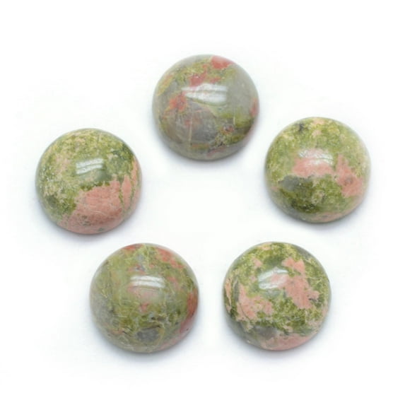 Natural Unakite Cabochons Half Round 10x4~5mm diy
