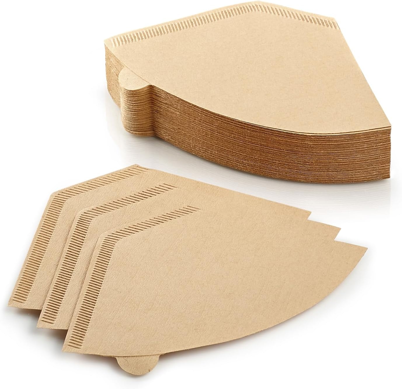 Natural Unbleached Cone Coffee Filters - Size 02, Disposable for Pour ...