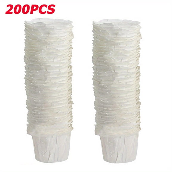 Natural Unbleached Single-Use Coffee Filters for Reusable K-Cups & Coffee Makers - Paper Cups, Compatible with Keurig Machines, Bulk Pack (Compatible with K-Cup Pods, No), Coffee Filters Paper, Paper