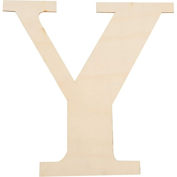 Natural Unfinished Wood Letter 12 Inch Large Wood Letters Y Unfinished Wood Letters Wooden Alphabet Cutout for DIY Crafts Home Wall Decoration BurlyWood