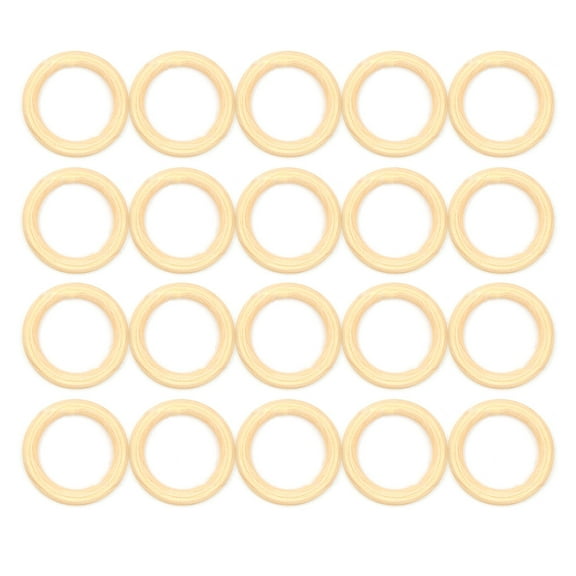 Natural Unfinished Wood Rings Kit for DIY Macrame Tapestry Ring Pendant Ornament