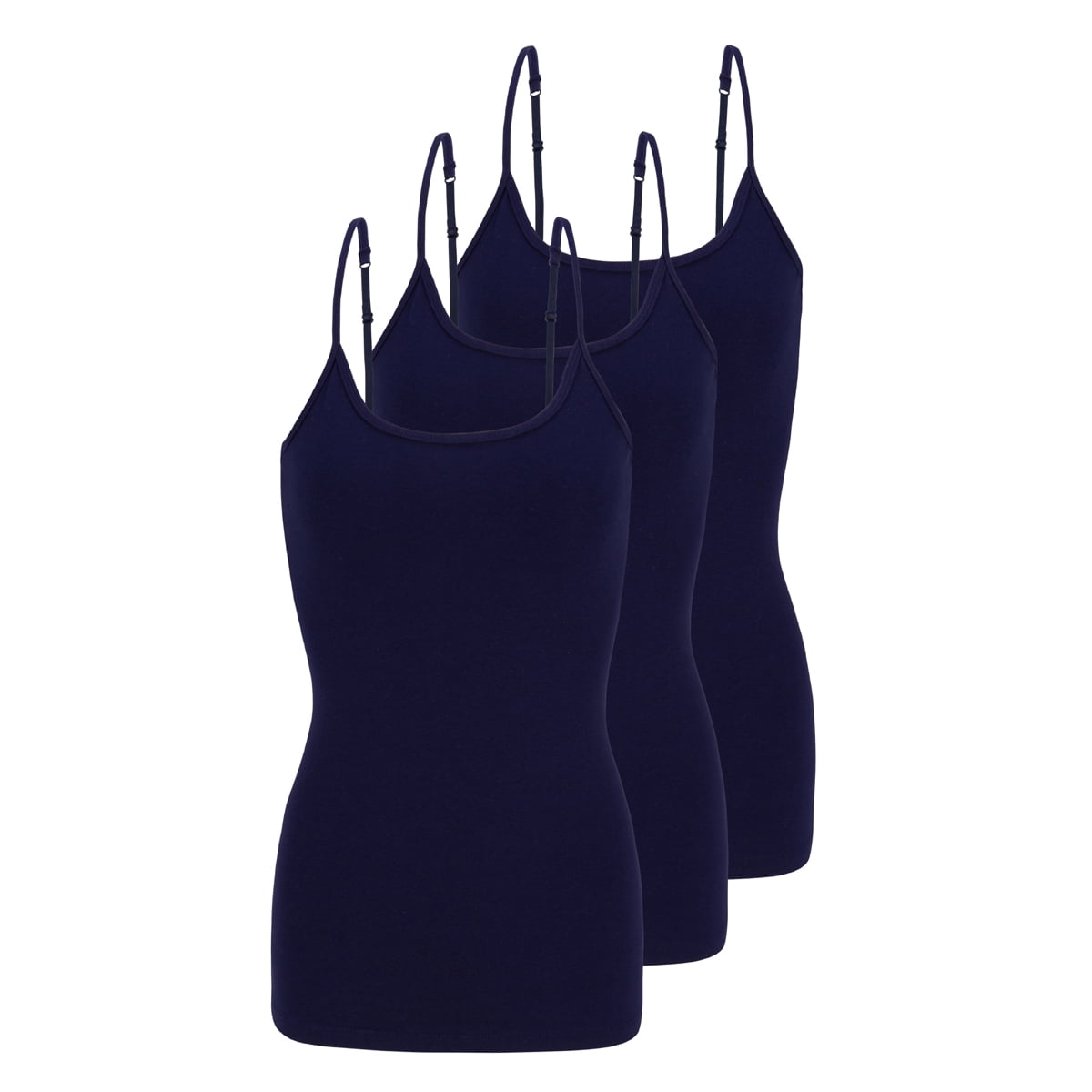 AMVELOP Adjustable Camisole for Women Spaghetti Strap Tank Top Camisoles, 4  Pack- Black Gray White Navy Blue, M price in UAE,  UAE