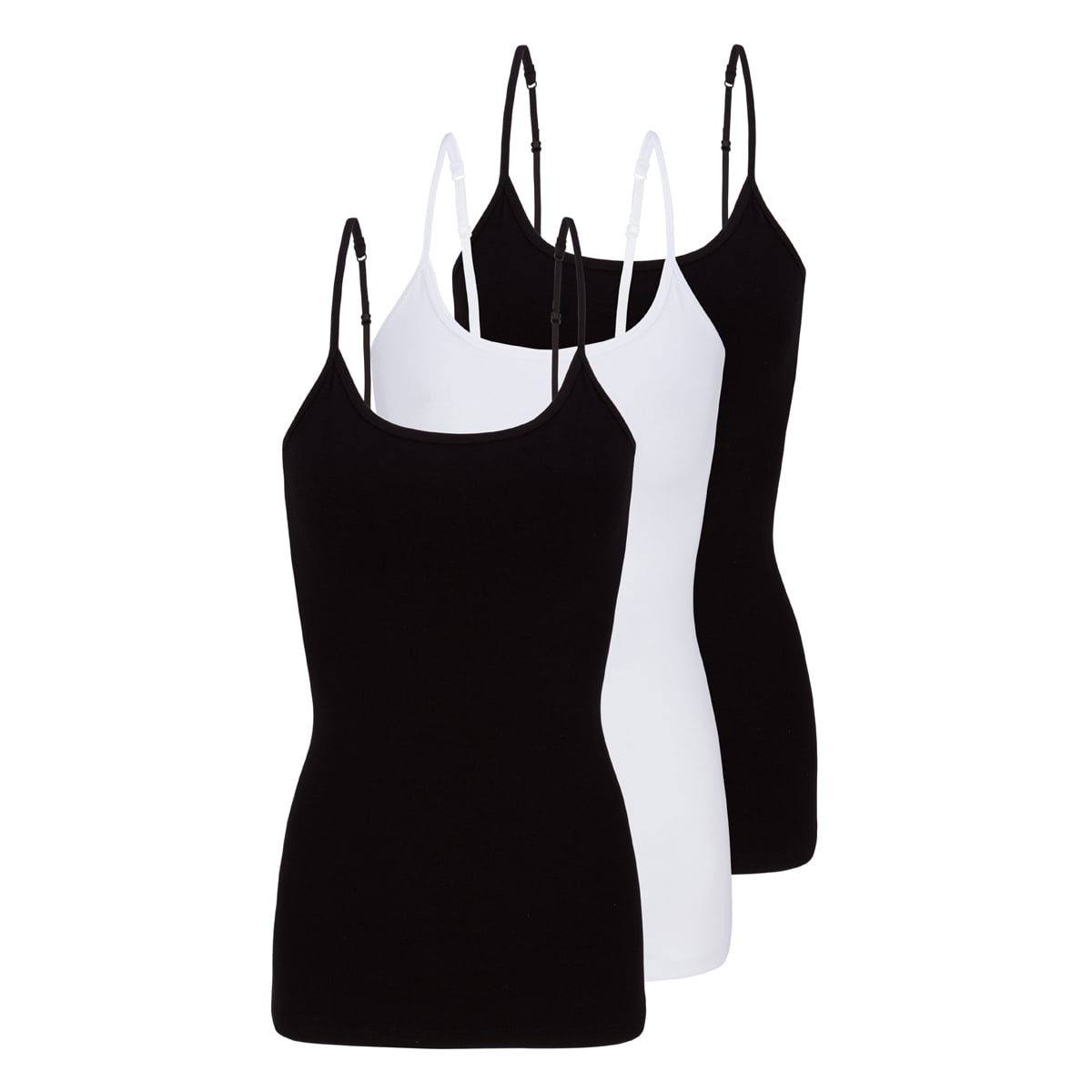  Camisole With Adjustable For Women Combo Pack Of 3black Skin  White /