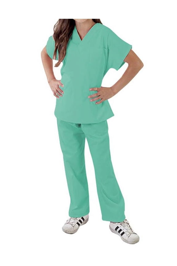Childrens Scrub Set-Soft Touch 8/10 Surgical Green