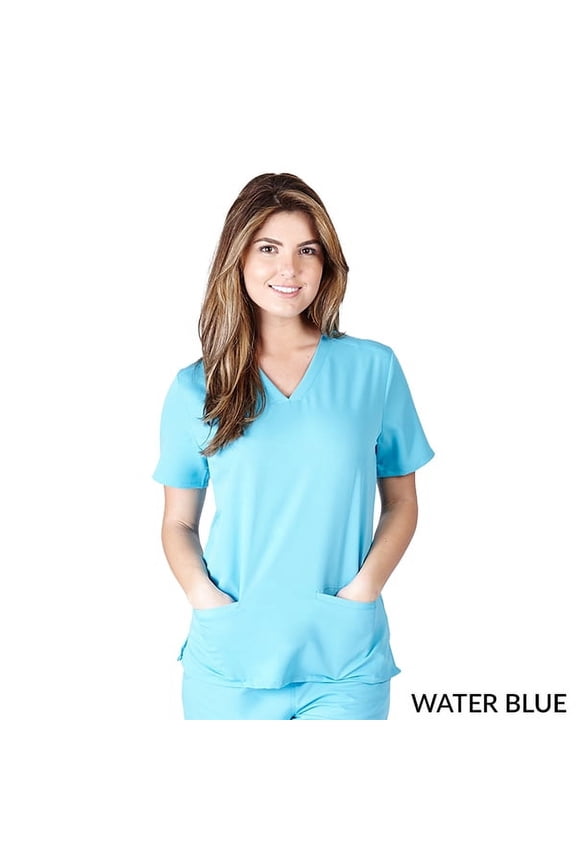 Junior Fit Super Soft Scrub Top, Medical Scrub Top, Premium Womans Junior Fit 2 Pocket 8119