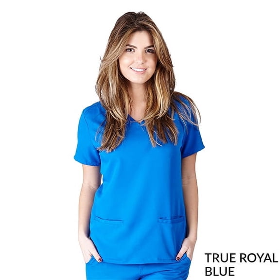 Natural Uniforms Junior Fit Super Soft Scrub Top, Medical Scrub Top, Premium Womans Junior Fit 2 Pocket 8119