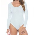 thumbnail image 1 of Natural Uniforms Long Sleeve Scoop Neck Body Suit--Breathable Cotton Stretch(Heather Grey, X-Small), 1 of 6