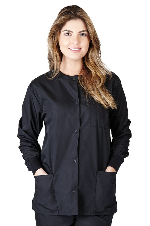Medical Scrub Jacket G102 (Black, X-Small)