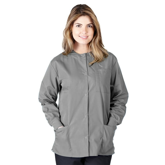 Natural Uniforms Medical Scrub Jacket G102 (Grey, X-Small)