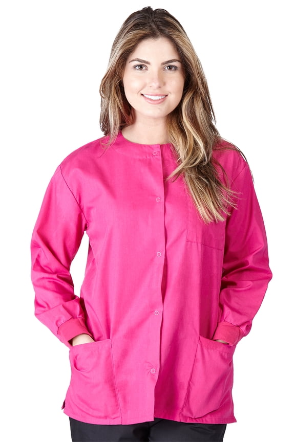 Medical Scrub Jacket G102 (Hot Pink, XX-Large)