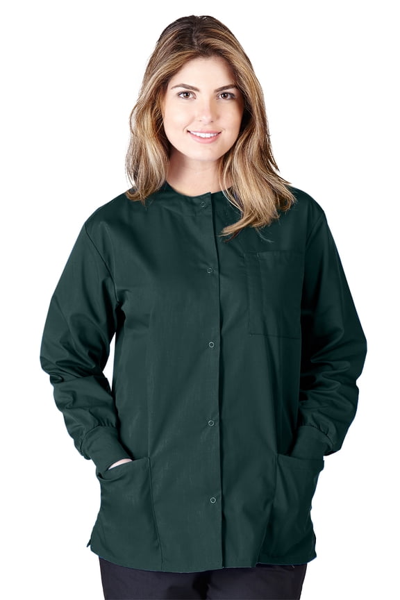 Medical Scrub Jacket G102 (Hunter Green, X-Small)