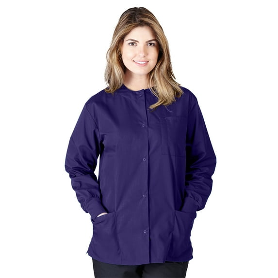 Natural Uniforms Medical Scrub Jacket G102 (Purple, X-Large)