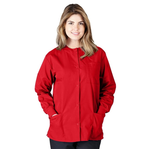 Natural Uniforms Medical Scrub Jacket G102 (Red, Large)