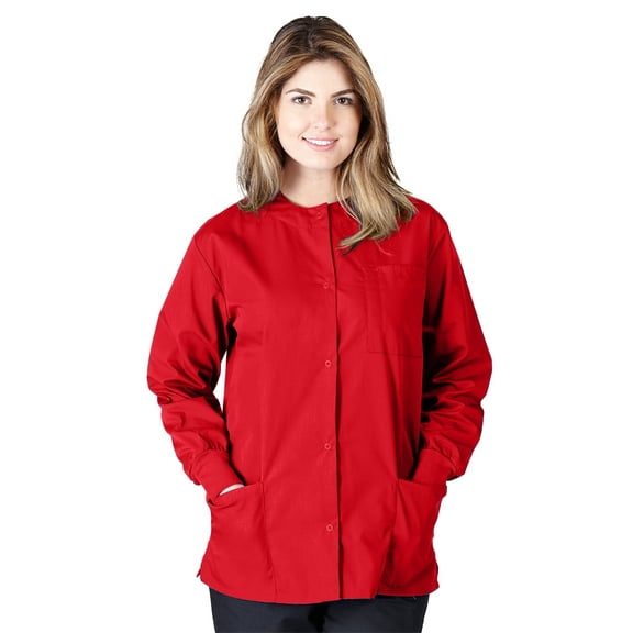 Natural Uniforms Medical Scrub Jacket G102 (Red, Medium)