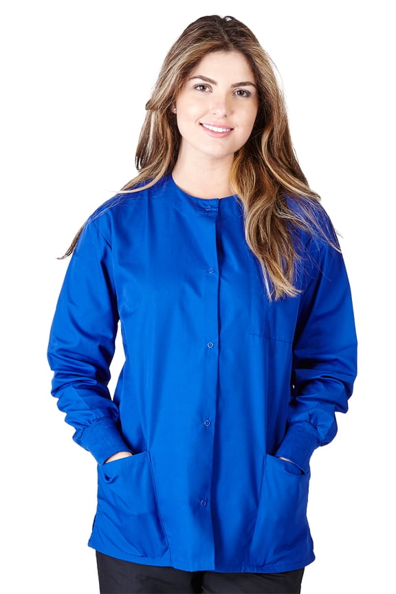 Medical Scrub Jacket G102 (Royal Blue, XXX-Large)