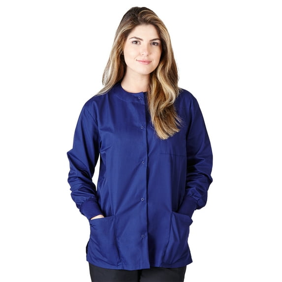 Natural Uniforms Medical Scrub Jacket G102 (True Navy, Small)