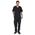 thumbnail image 1 of Natural Uniforms Men Scrub Set, Men Medical Uniforms 102 (Black, Medium), 1 of 7