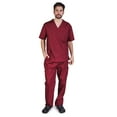 thumbnail image 1 of Natural Uniforms Men Scrub Set, Men Medical Uniforms 102 (Burgundy, Large), 1 of 7