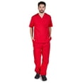 thumbnail image 1 of Natural Uniforms Men Scrub Set, Men Medical Uniforms 102 (Red, Medium), 1 of 7