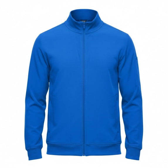 Natural Uniforms Mens Cool Stretch Zip Up Scrub Jacket (True Royal Blue, 3X-Large)